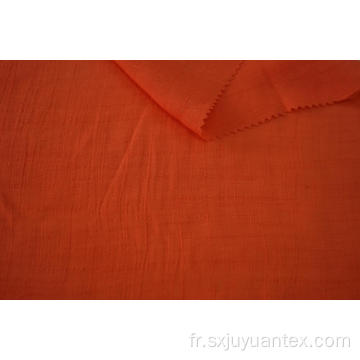 Tissu de Tencel de marque de pli naturel de polyester flammé de rayonne